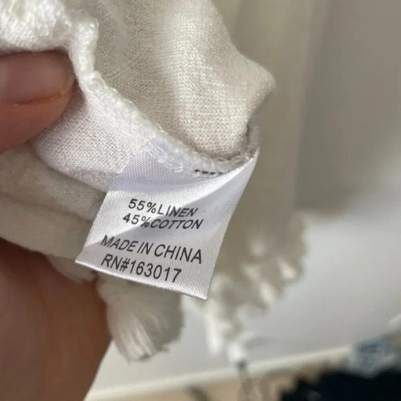 Princess Polly Fiorella Pom Pom Fringe Mini Dress White Size 10 - Picture 8 of 8